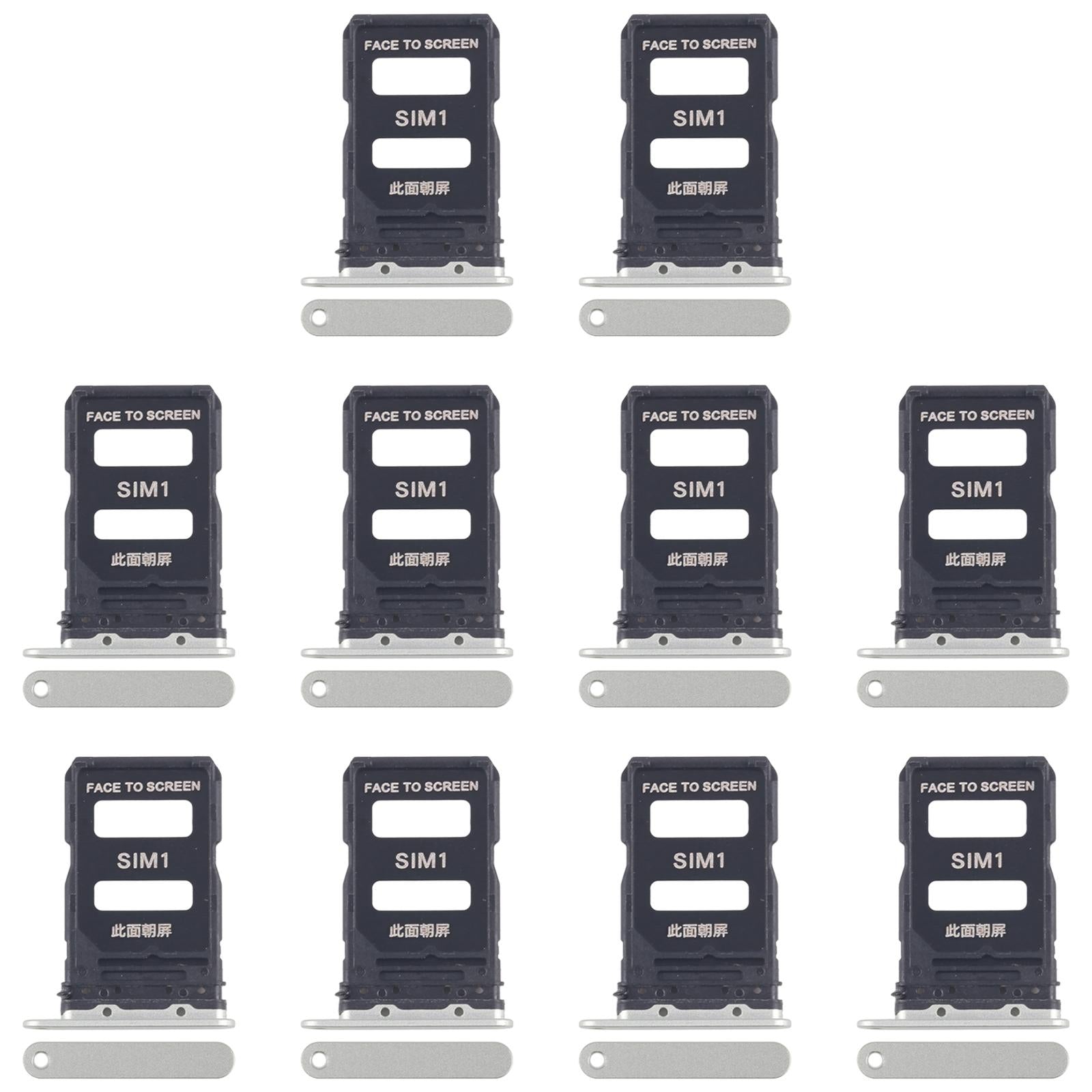 For Xiaomi 15 10pcs Original SIM Card Tray + SIM Card Tray (Green)