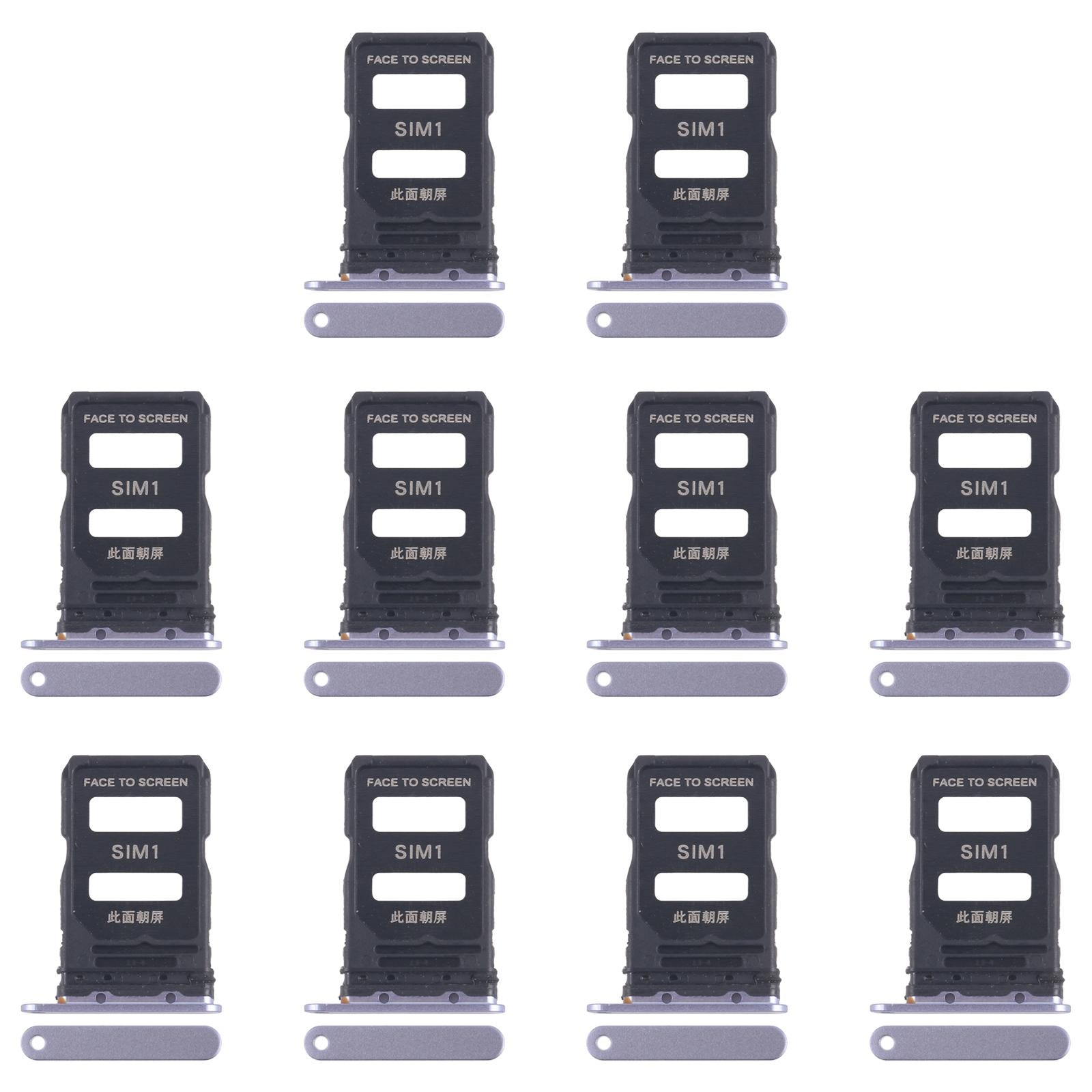 For Xiaomi 15 10pcs Original SIM Card Tray + SIM Card Tray (Blue)