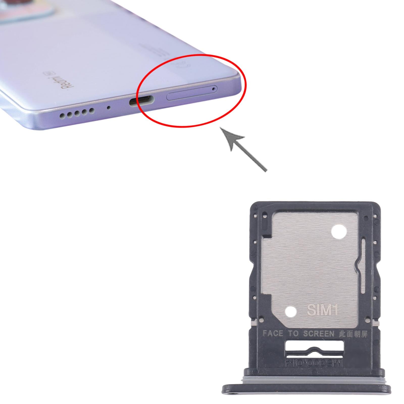 For Xiaomi Redmi Note 14 5G 10pcs Original SIM + SIM / Micro SD Card Tray (Black)