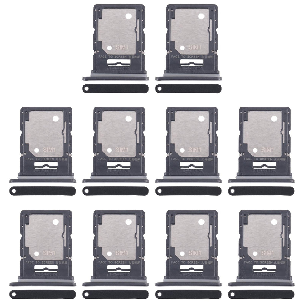 For Xiaomi Redmi Note 14 5G 10pcs Original SIM + SIM / Micro SD Card Tray (Black)