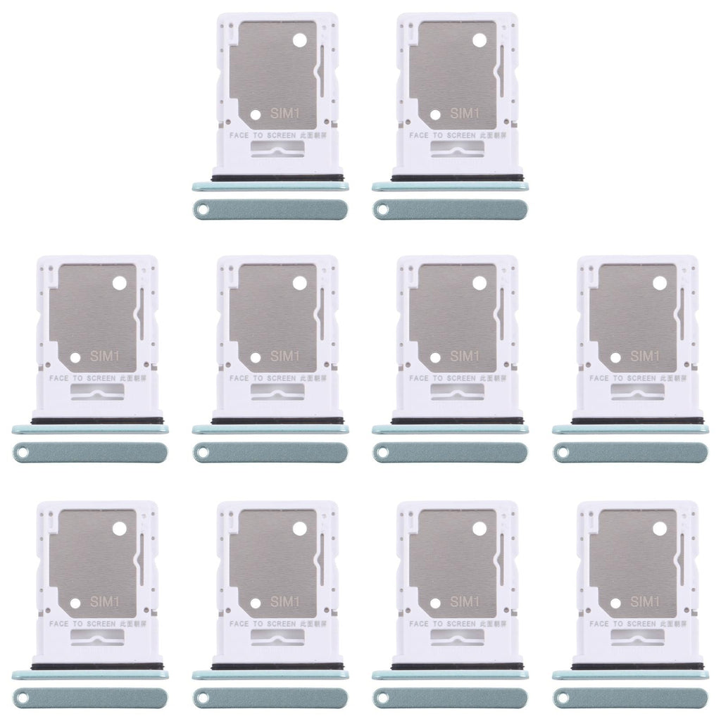 For Xiaomi Redmi Note 14 5G 10pcs Original SIM + SIM / Micro SD Card Tray (Light Green)