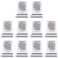 For Xiaomi Redmi Note 14 5G 10pcs Original SIM + SIM / Micro SD Card Tray (Silver)