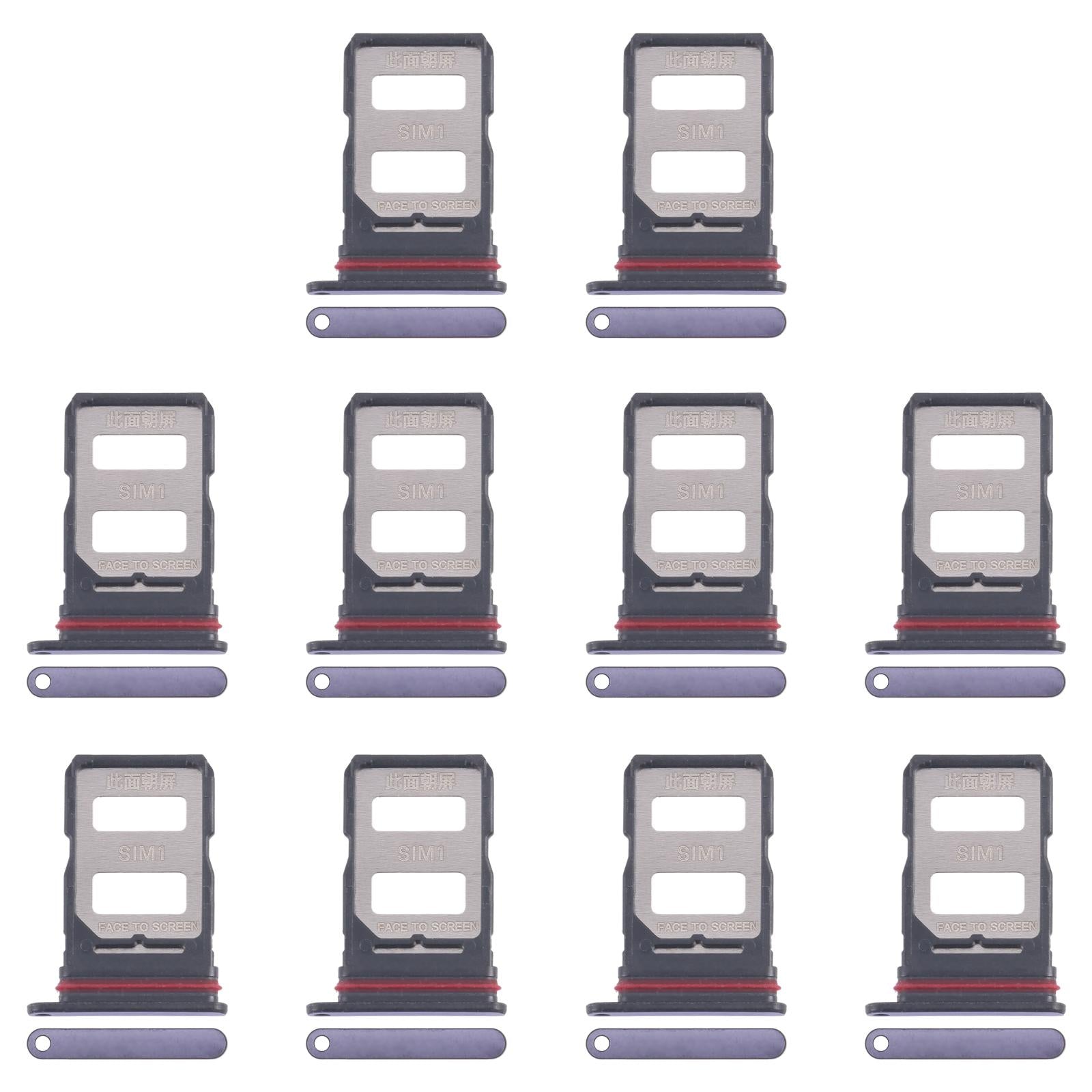 For Xiaomi Poco F7 10pcs Original SIM Card Tray + SIM Card Tray (Purple)