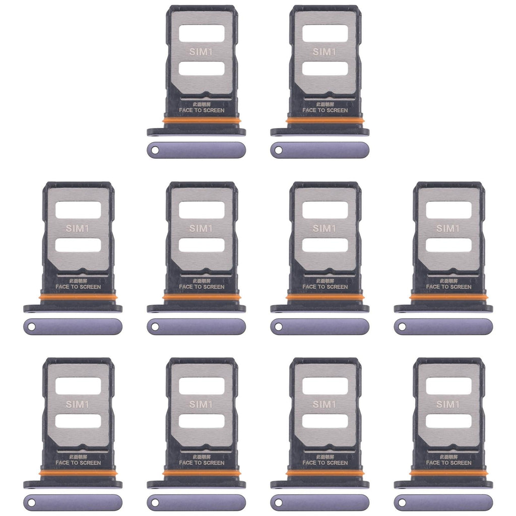 For Xiaomi Redmi Note 14 Pro+ 5G 10pcs Original SIM Card Tray + SIM Card Tray (Purple)
