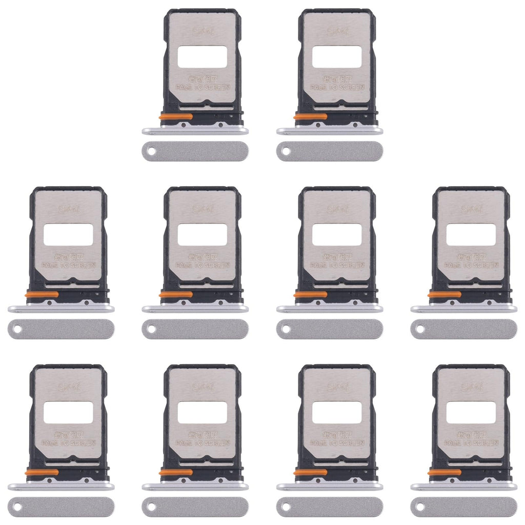 For Xiaomi Redmi Turbo 4 Pro 10pcs Original SIM Card Tray + SIM Card Tray (Silver)