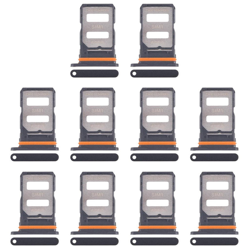 For Xiaomi Redmi Turbo 4 10pcs Original SIM Card Tray + SIM Card Tray (Black)