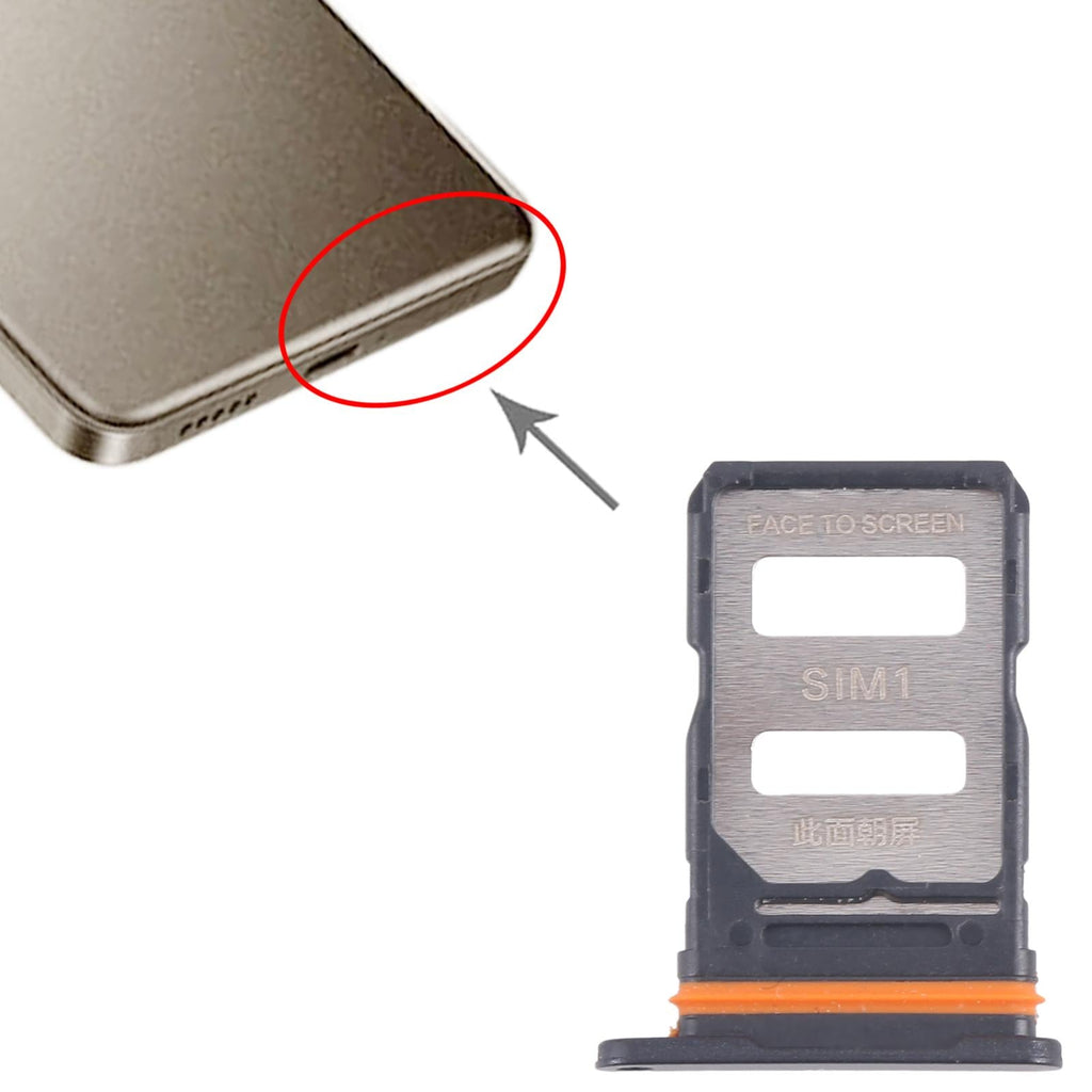 For Xiaomi Redmi Turbo 4 10pcs Original SIM Card Tray + SIM Card Tray (Black)