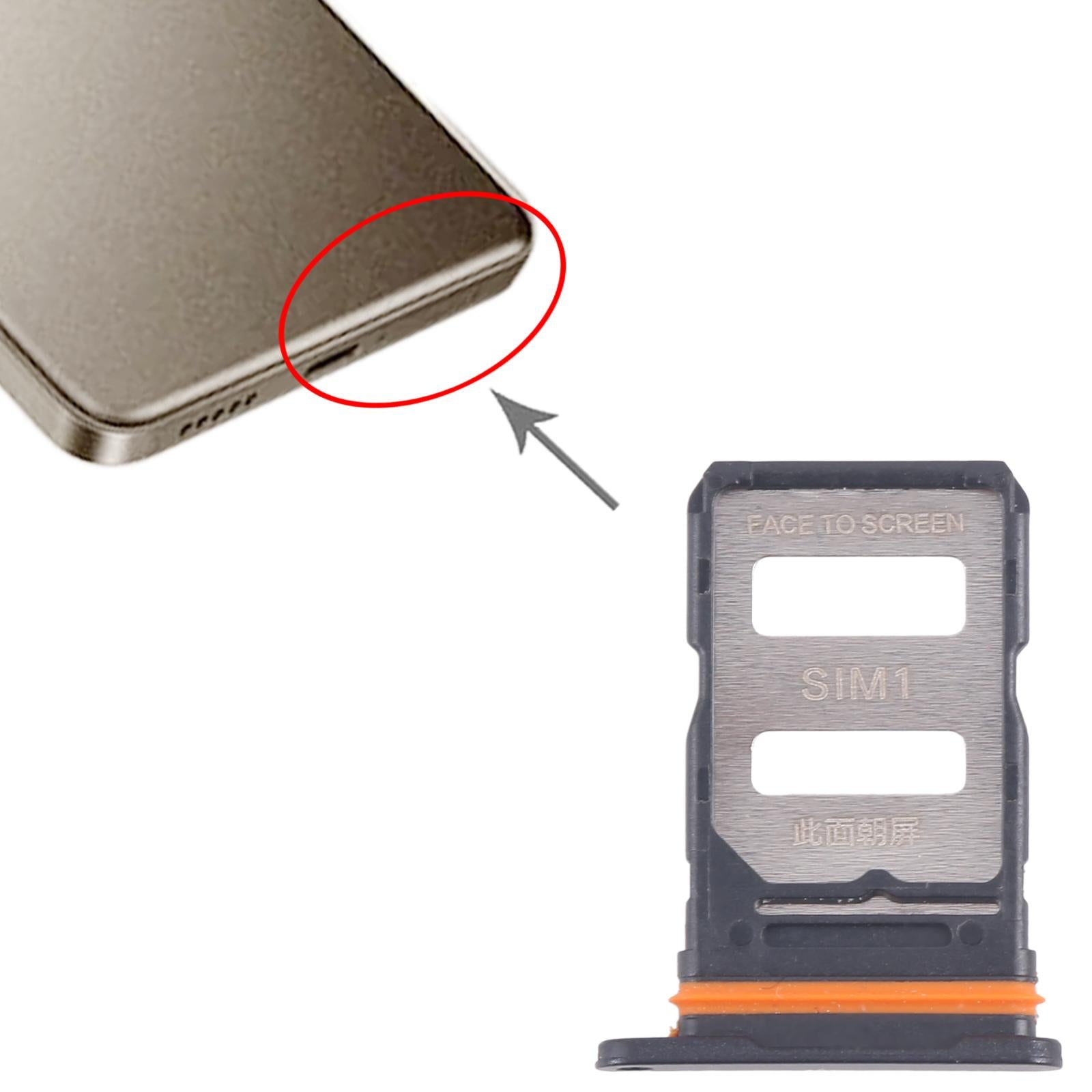 For Xiaomi Redmi Turbo 4 10pcs Original SIM Card Tray + SIM Card Tray (Black)