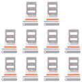 For Xiaomi Redmi Turbo 4 10pcs Original SIM Card Tray + SIM Card Tray (Silver)