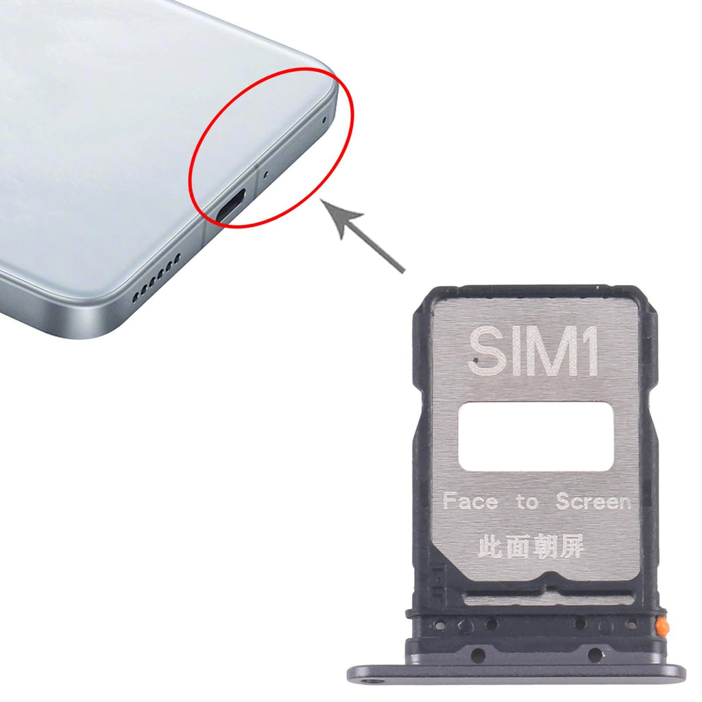 For Xiaomi Poco F7 Pro 10pcs Original SIM Card Tray + SIM Card Tray (Black)