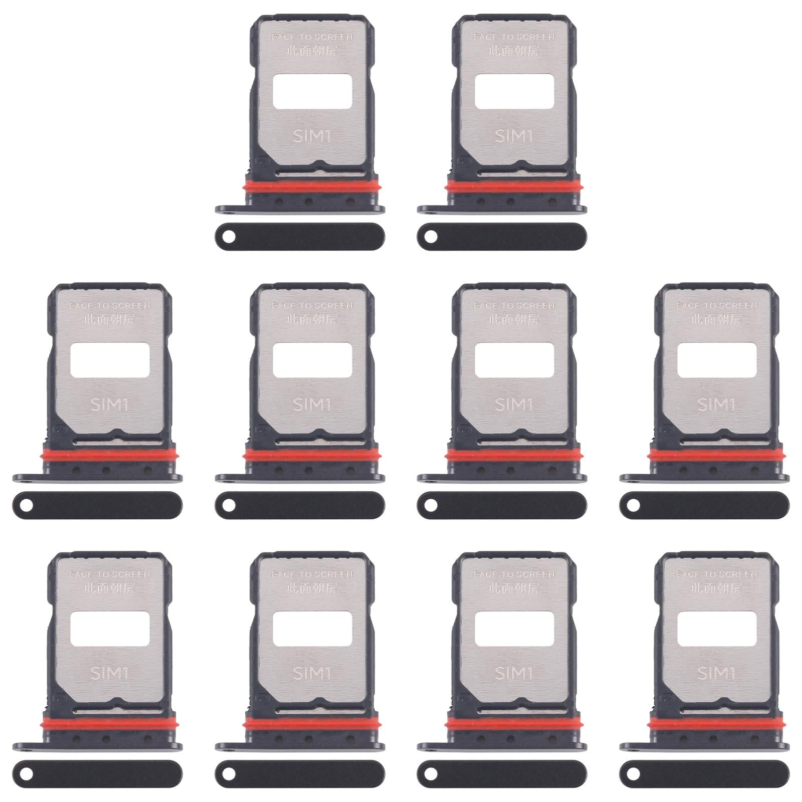For Xiaomi Poco F7 Ultra 10pcs Original SIM Card Tray + SIM Card Tray (Frosted Black)