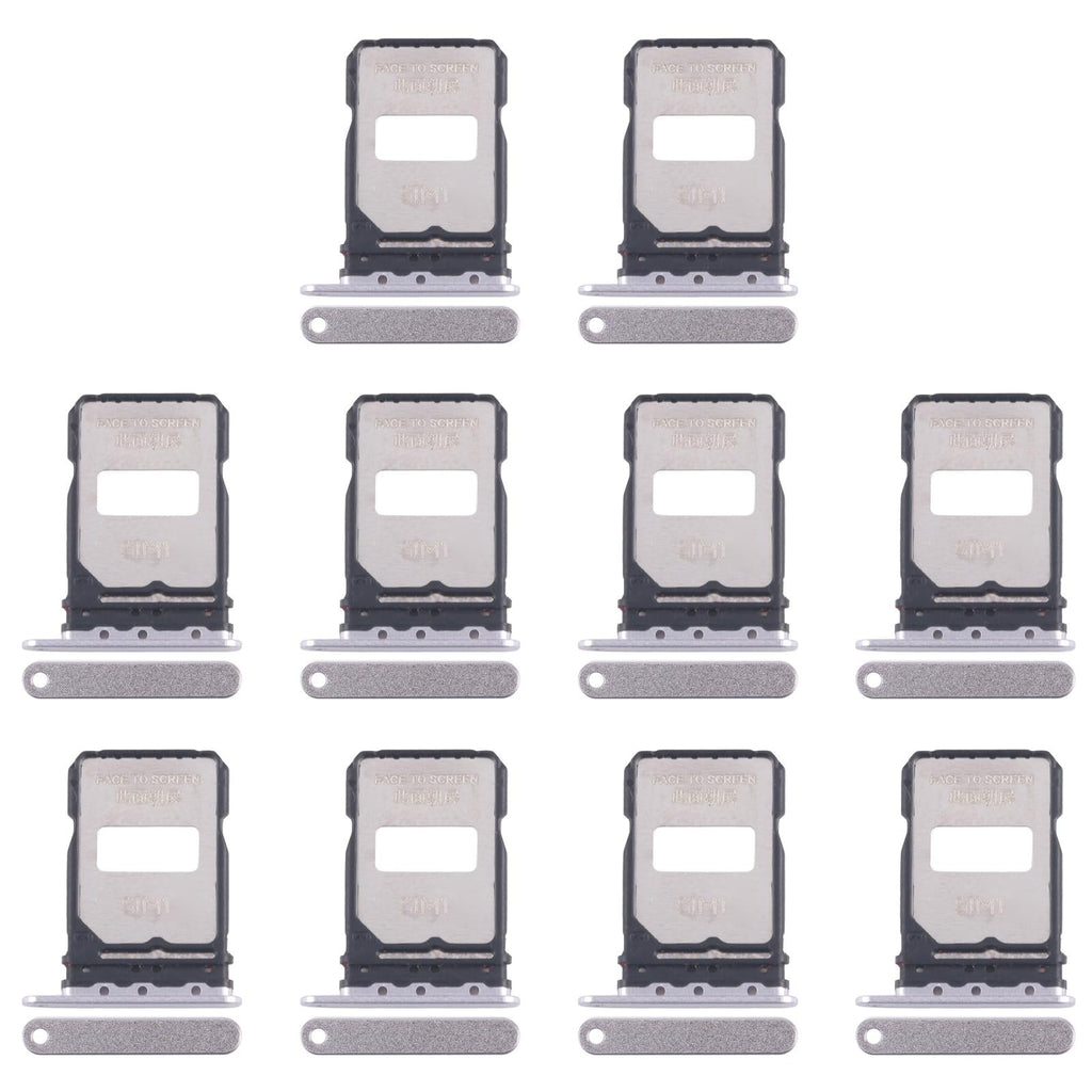 For Xiaomi Redmi K80 Pro 10pcs Original SIM Card Tray + SIM Card Tray (Silver)