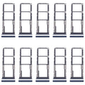 For Xiaomi Redmi 14R 5G 10pcs Original SIM Card Tray + SIM Card Tray + Micro SD Card Tray (Blue)