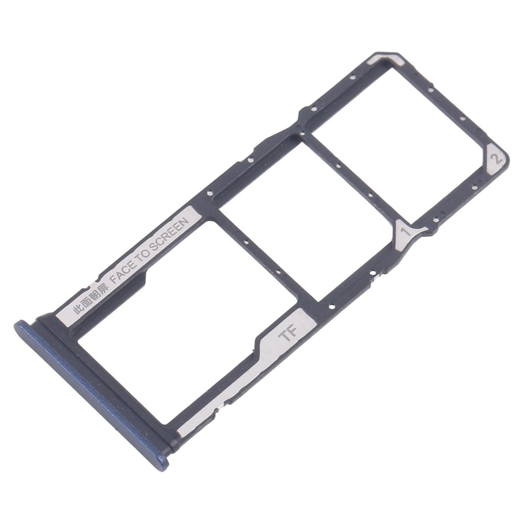 For Xiaomi Redmi 14R 5G 10pcs Original SIM Card Tray + SIM Card Tray + Micro SD Card Tray (Blue)