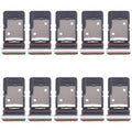 For Tecno Camon 18 P 10pcs Original SIM Card Tray + SIM Card Tray + Micro SD Card Tray (Gold)