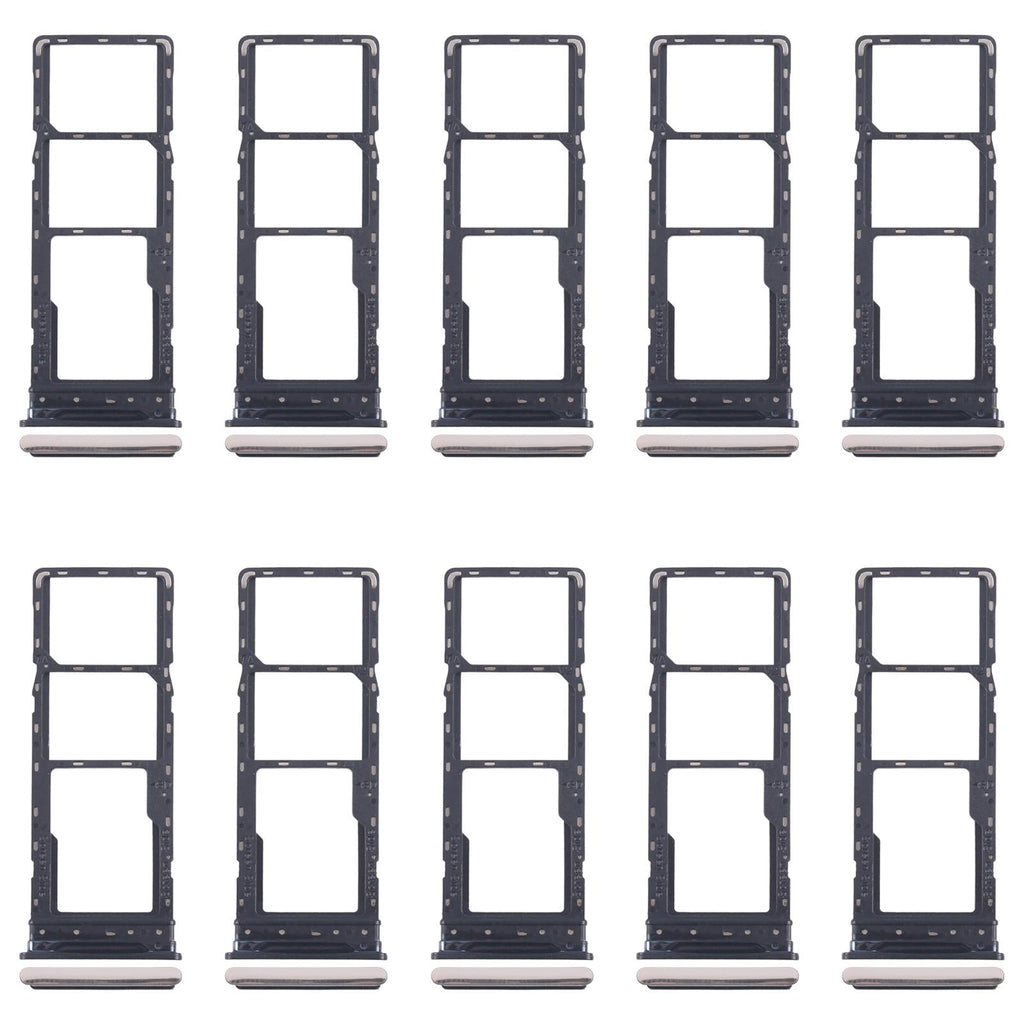 For Tecno Spark 20 Pro 4G 10pcs Original SIM Card Tray + SIM Card Tray + Micro SD Card Tray (Gold)