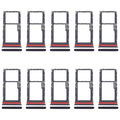 For Motorola Moto G53 XT2335-2 10pcs Original SIM + Micro SD Card Tray (Black)