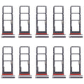 For Motorola Moto E30 10pcs Original SIM Card Tray + SIM Card Tray + Micro SD Card Tray (Grey)