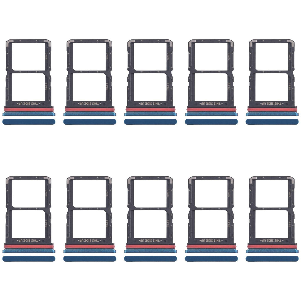 For Motorola Moto G71 5G XT2169-1 XT2169-2 10pcs Original SIM Card Tray + SIM Card Tray (Blue)