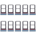 For Motorola Moto G71 5G XT2169-1 XT2169-2 10pcs Original SIM Card Tray + SIM Card Tray (Blue)
