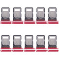 For Motorola Edge 30 Fusion XT2243-1 10pcs Original SIM Card Tray + SIM Card Tray (Red)