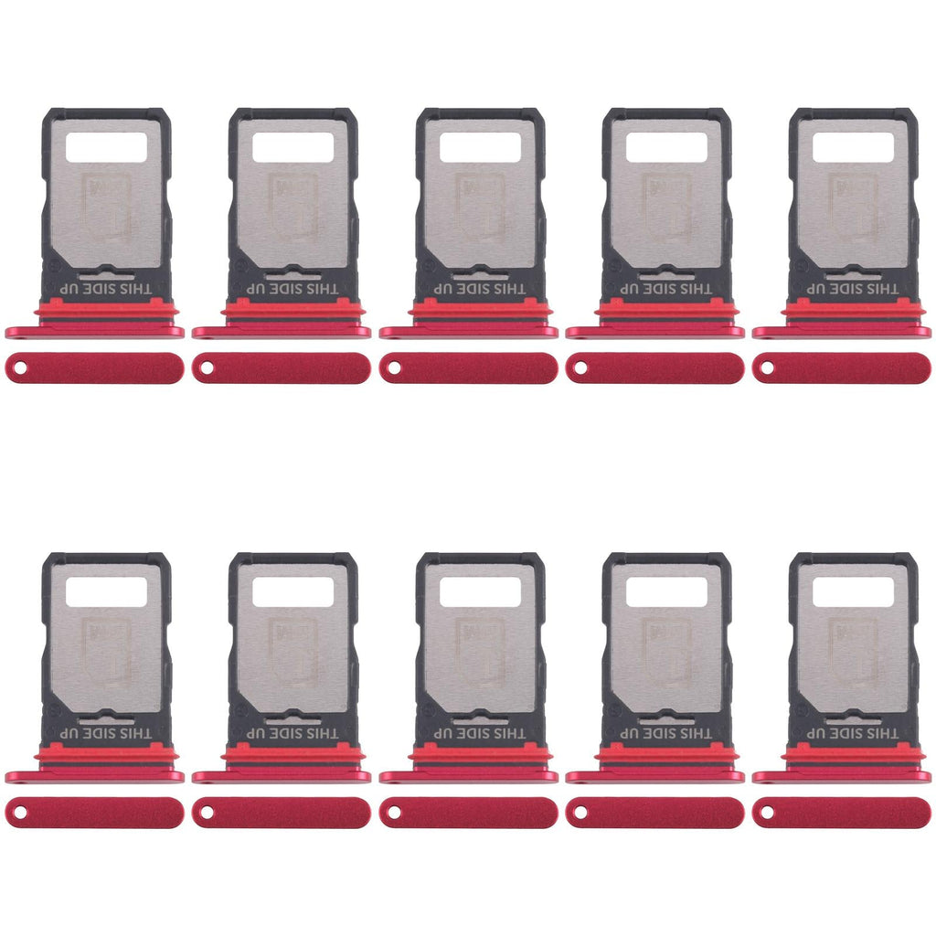 For Motorola Edge 40 XT2303-2 10pcs Original SIM Card Tray + SIM Card Tray (Red)