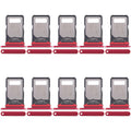 For Motorola Edge 40 XT2303-2 10pcs Original SIM Card Tray + SIM Card Tray (Red)