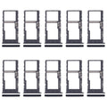 For Motorola Moto G 2022 10pcs Original SIM + Micro SD Card Tray (Black)