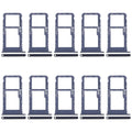For Motorola Moto G60s XT2133-2 XT2133-1 10pcs Original SIM + Micro SD Card Tray (Blue)