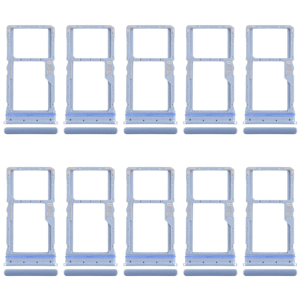 For Motorola Moto G31 XT2173-3 10pcs Original SIM + Micro SD Card Tray (Blue)
