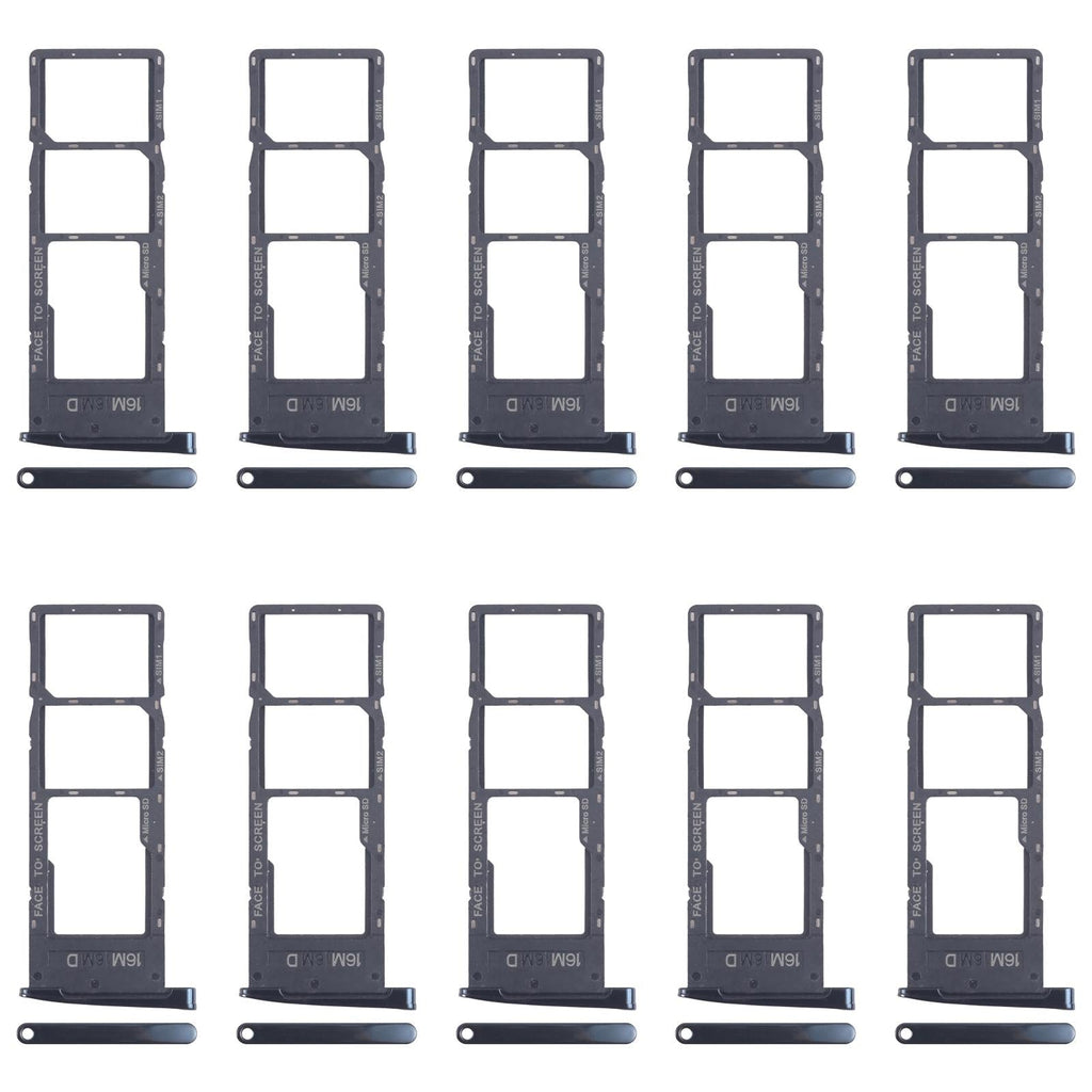 For Motorola Moto G6 10pcs Original SIM Card Tray + SIM Card Tray + Micro SD Card Tray (Black)