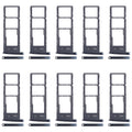 For Motorola Moto G6 10pcs Original SIM Card Tray + SIM Card Tray + Micro SD Card Tray (Black)