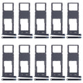 For Motorola Moto G6 Plus 10pcs Original SIM + Micro SD Card Tray (Black)