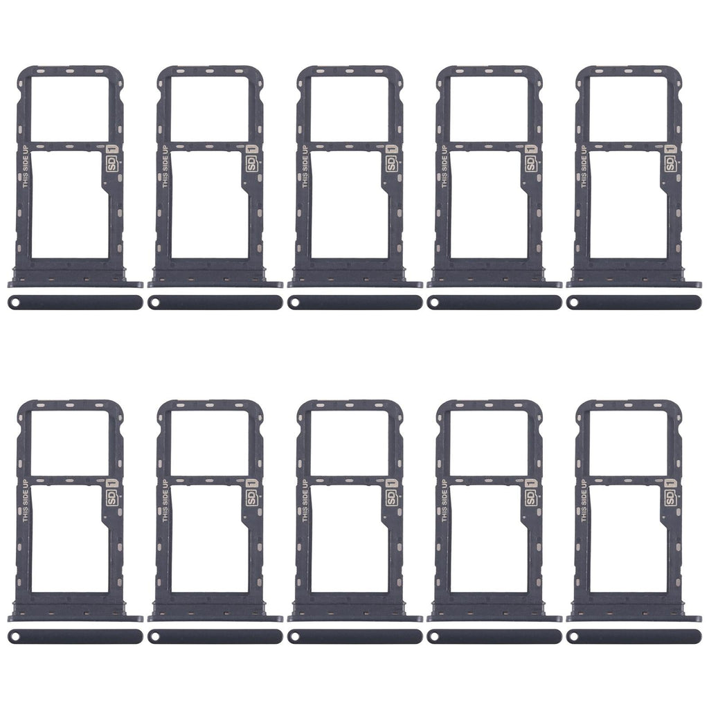 For Motorola Moto G60 10pcs Original SIM + Micro SD Card Tray (Black)