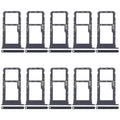 For Motorola Moto G60 10pcs Original SIM + Micro SD Card Tray (Black)