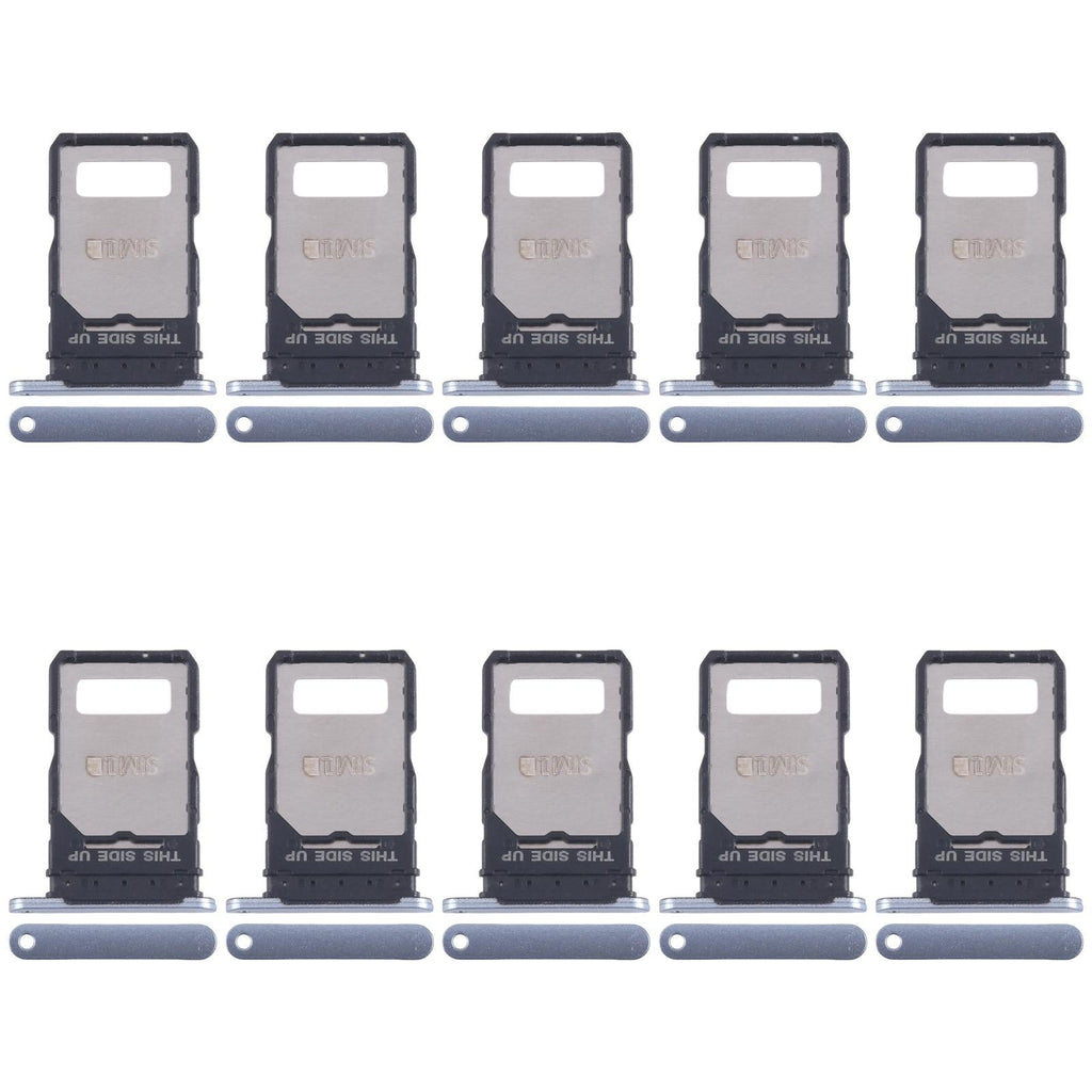 For Motorola Edge 50 Fusion 10pcs Original SIM Card Tray + SIM Card Tray (Blue)