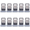 For Motorola Edge 50 Fusion 10pcs Original SIM Card Tray + SIM Card Tray (Blue)