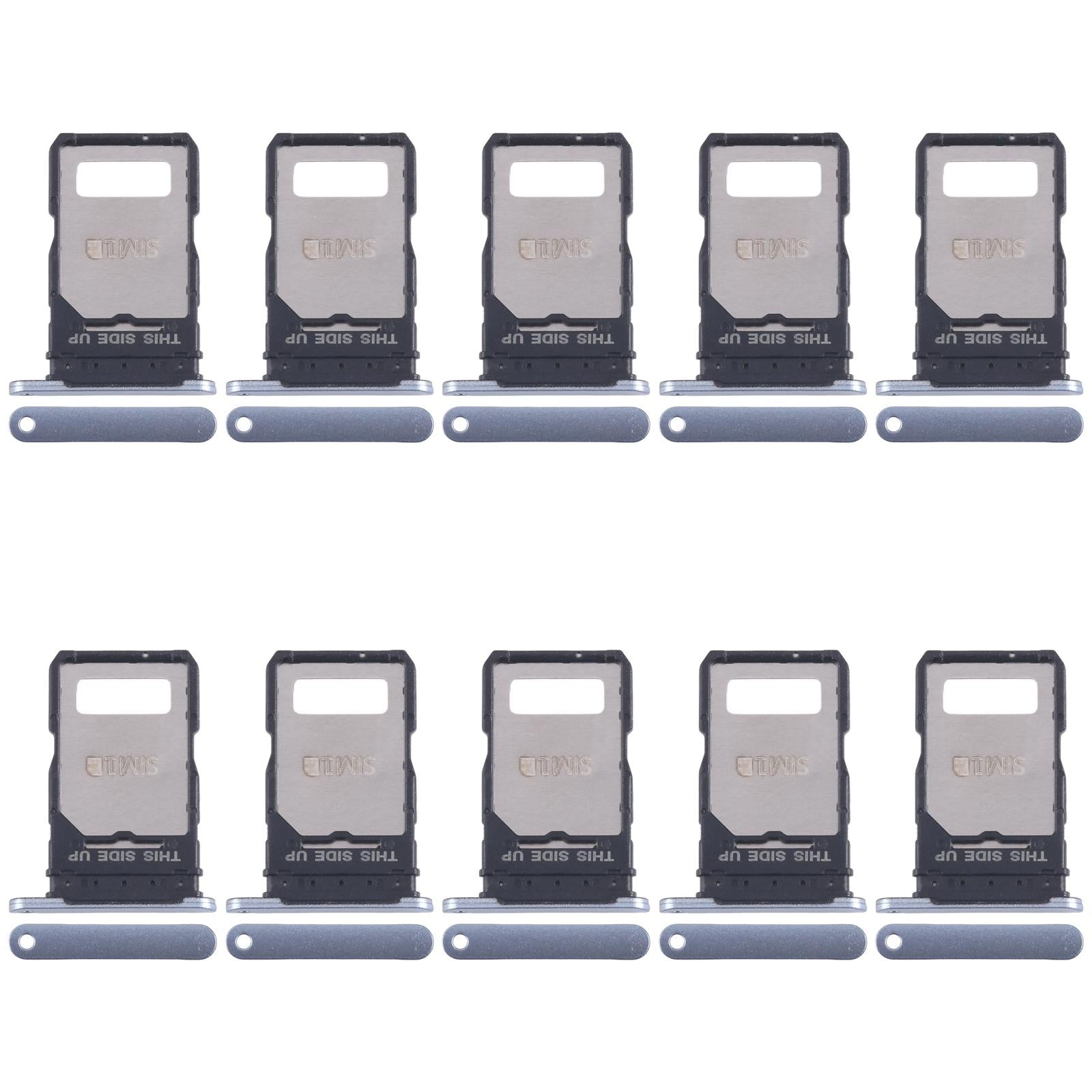 For Motorola Edge 50 Fusion 10pcs Original SIM Card Tray + SIM Card Tray (Blue)