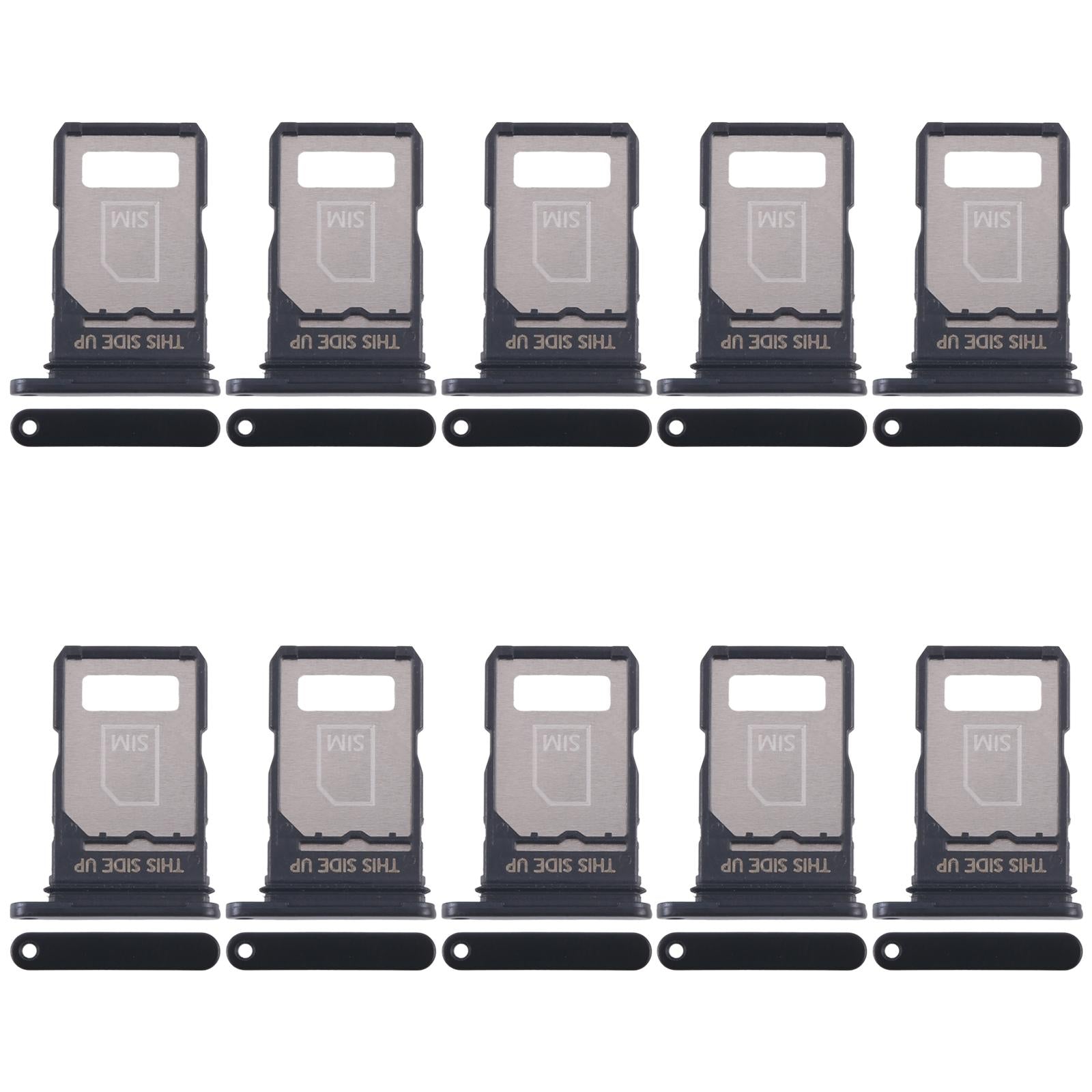 For Motorola Edge 40 Neo XT2307-1 10pcs Original SIM Card Tray (Black)