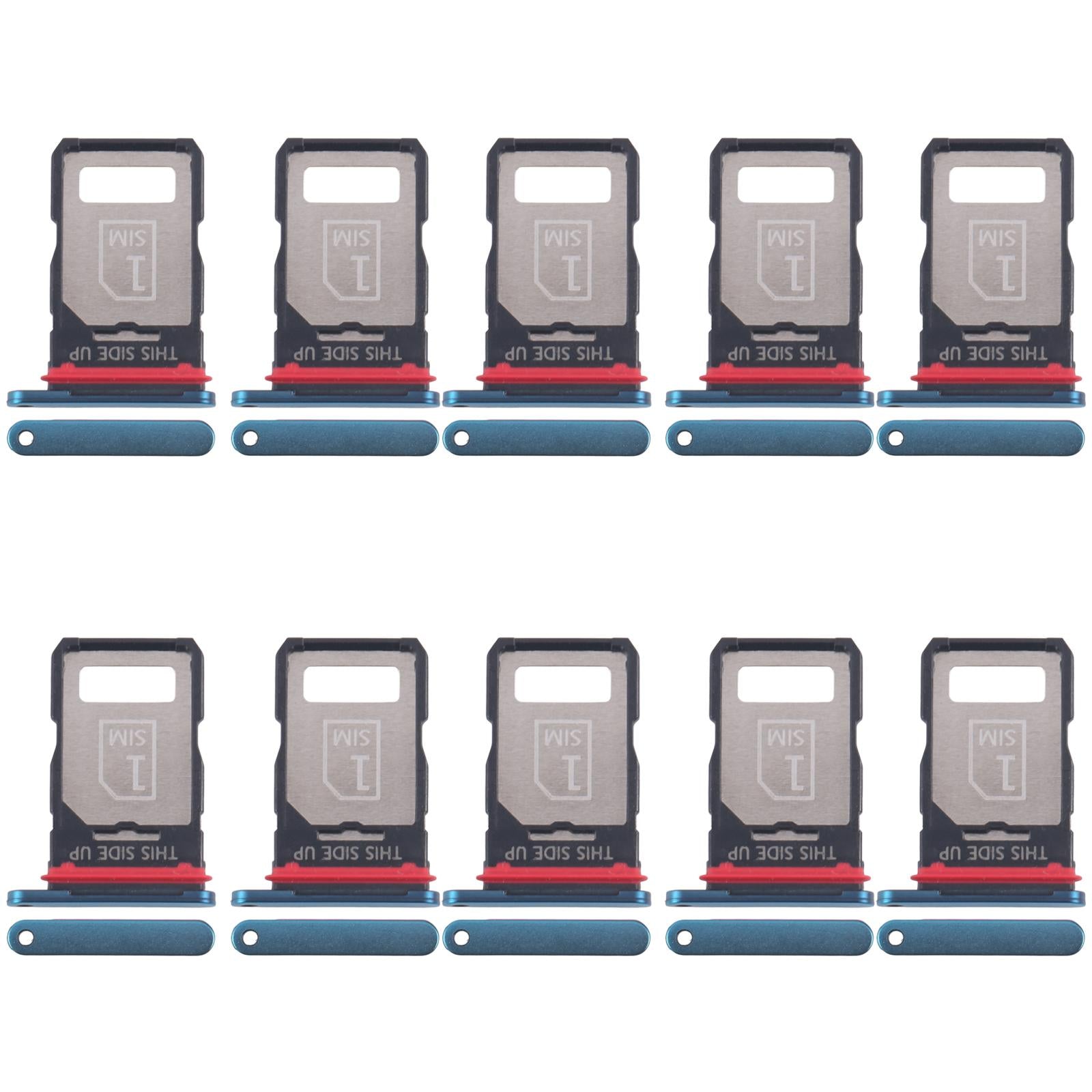 For Motorola Edge 40 Neo XT2307-1 10pcs Original SIM Card Tray (Blue)
