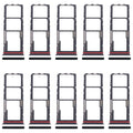 For Motorola Moto G04 10pcs Original SIM Card Tray + SIM Card Tray + Micro SD Card Tray (Black)
