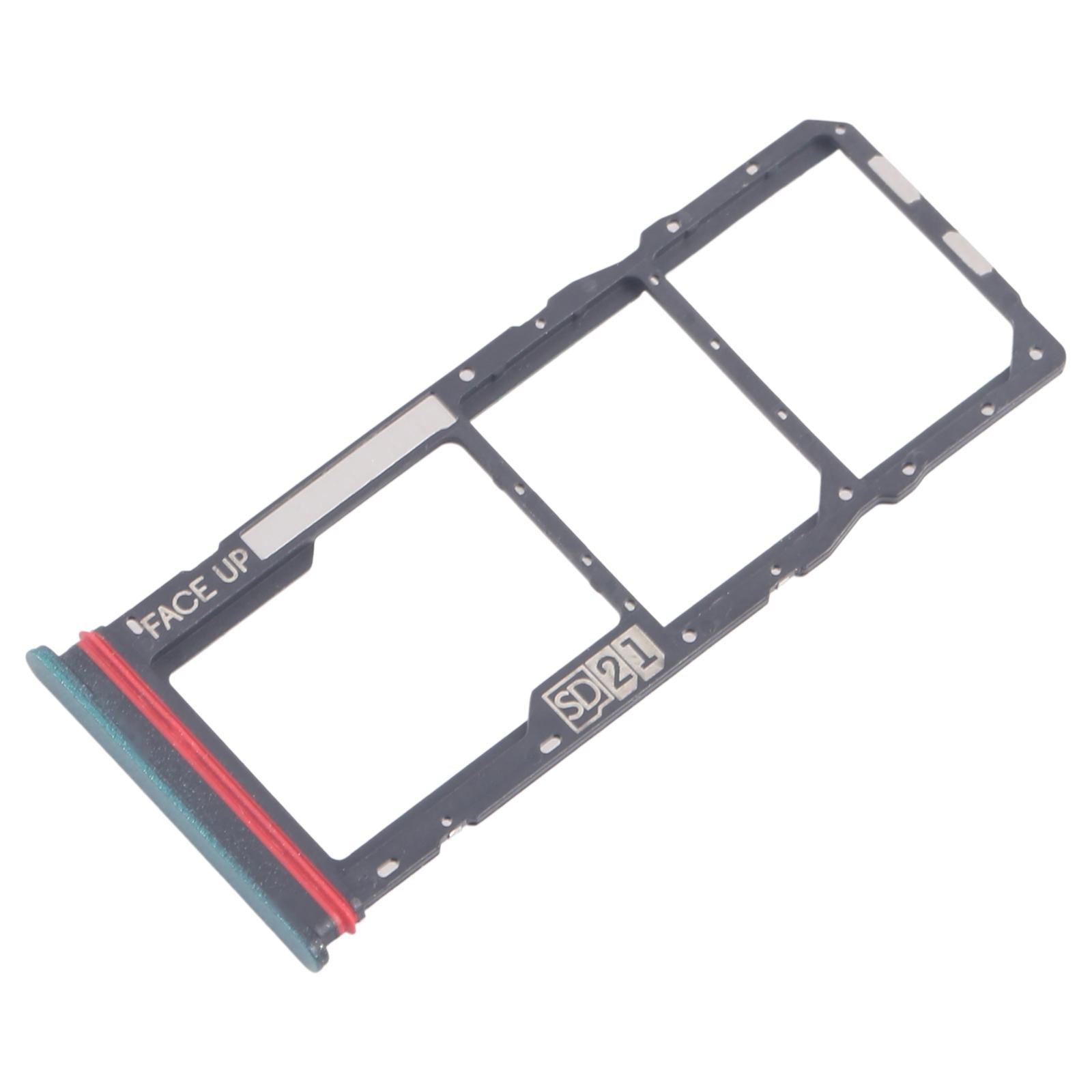 For Motorola Moto G04s 10pcs Original SIM Card Tray + SIM Card Tray + Micro SD Card Tray (Green)