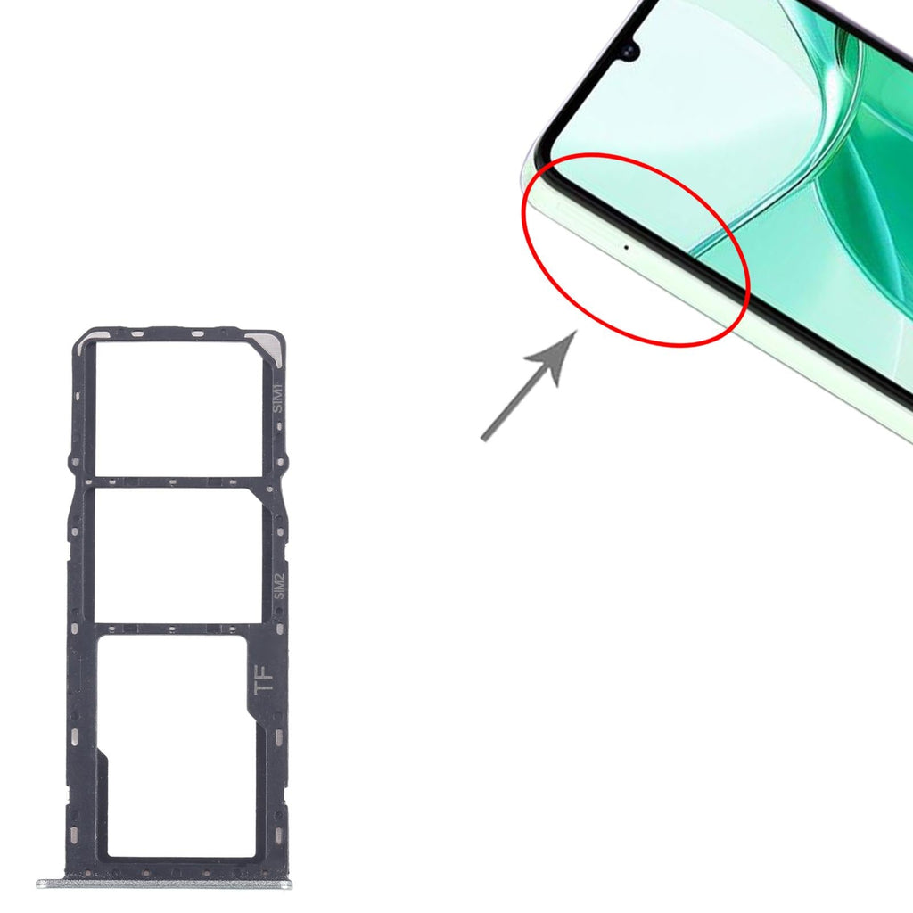 For ZTE Blade A35 SIM Card Tray + SIM Card Tray + Micro SD Card Tray (Green)