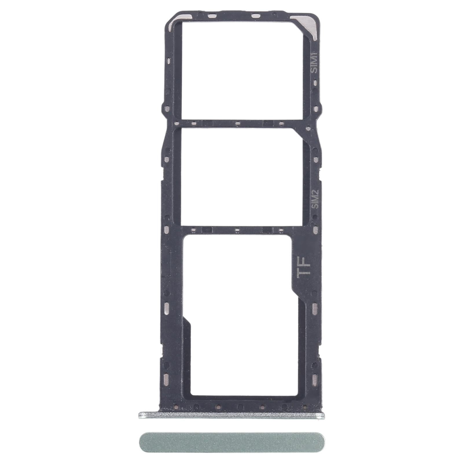 For ZTE Blade A35 SIM Card Tray + SIM Card Tray + Micro SD Card Tray (Green)