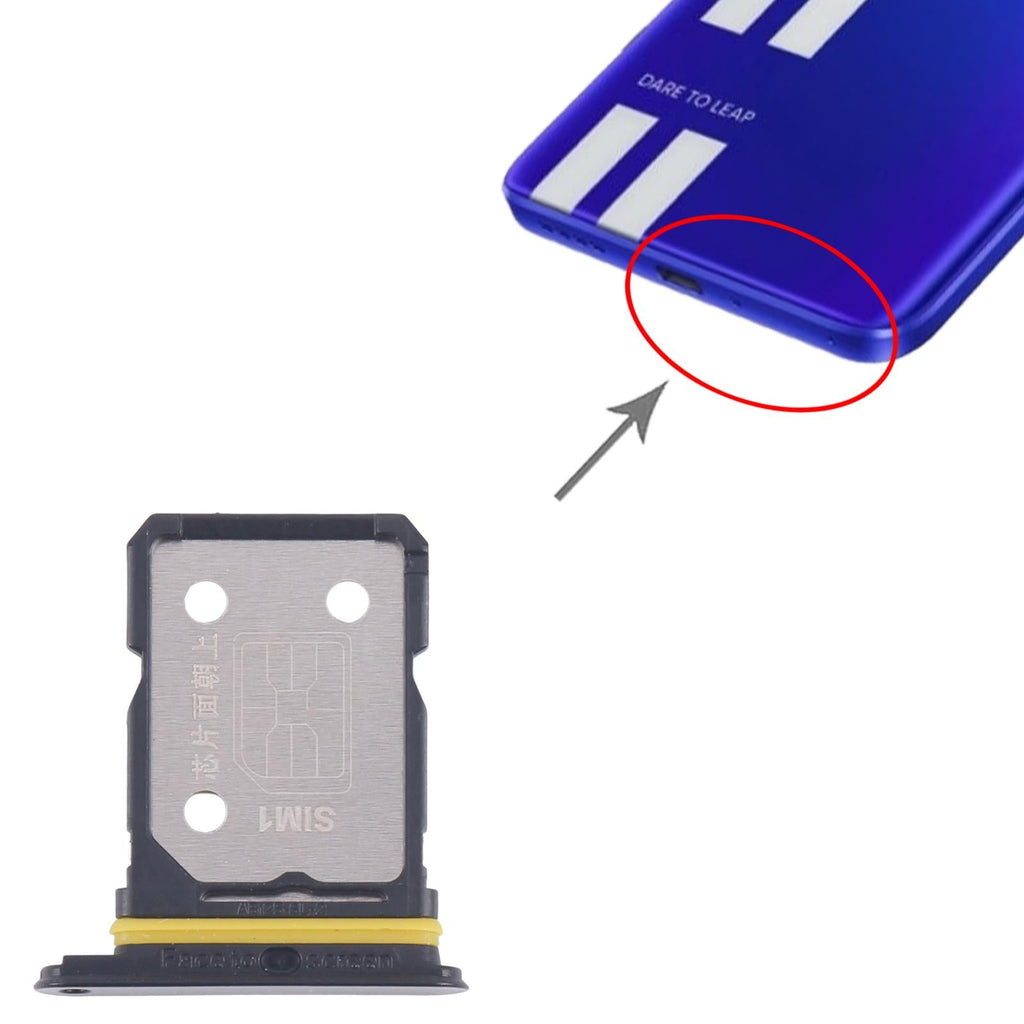 For Realme GT Neo 3 10pcs Original SIM Card Tray + SIM Card Tray (Black)