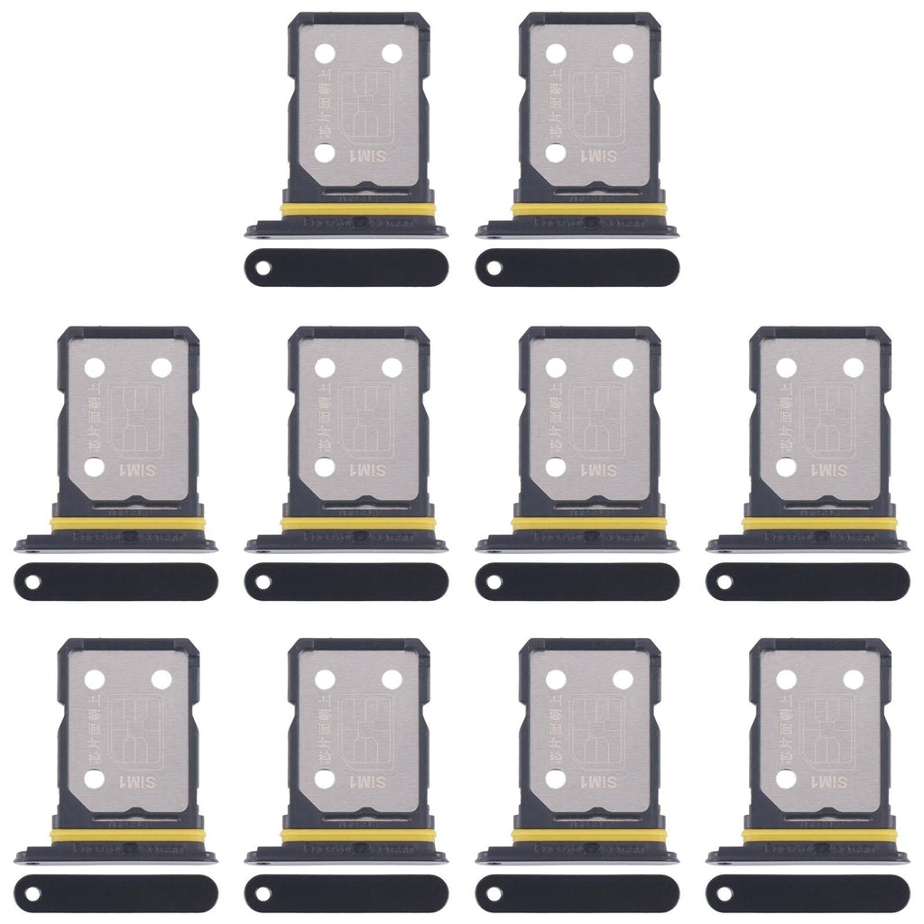 For Realme GT Neo 3 10pcs Original SIM Card Tray + SIM Card Tray (Black)