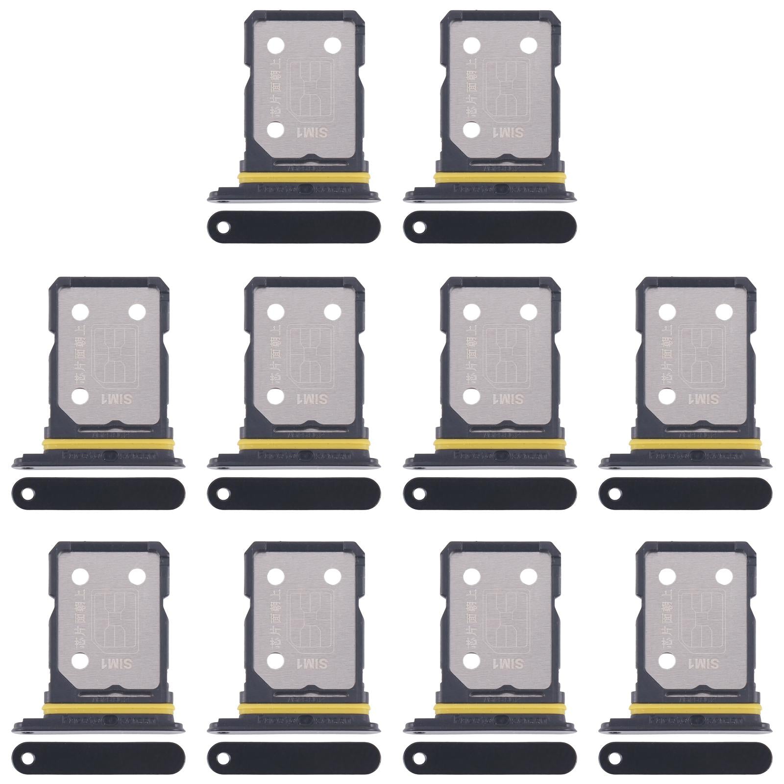 For Realme GT Neo 3 10pcs Original SIM Card Tray + SIM Card Tray (Black)