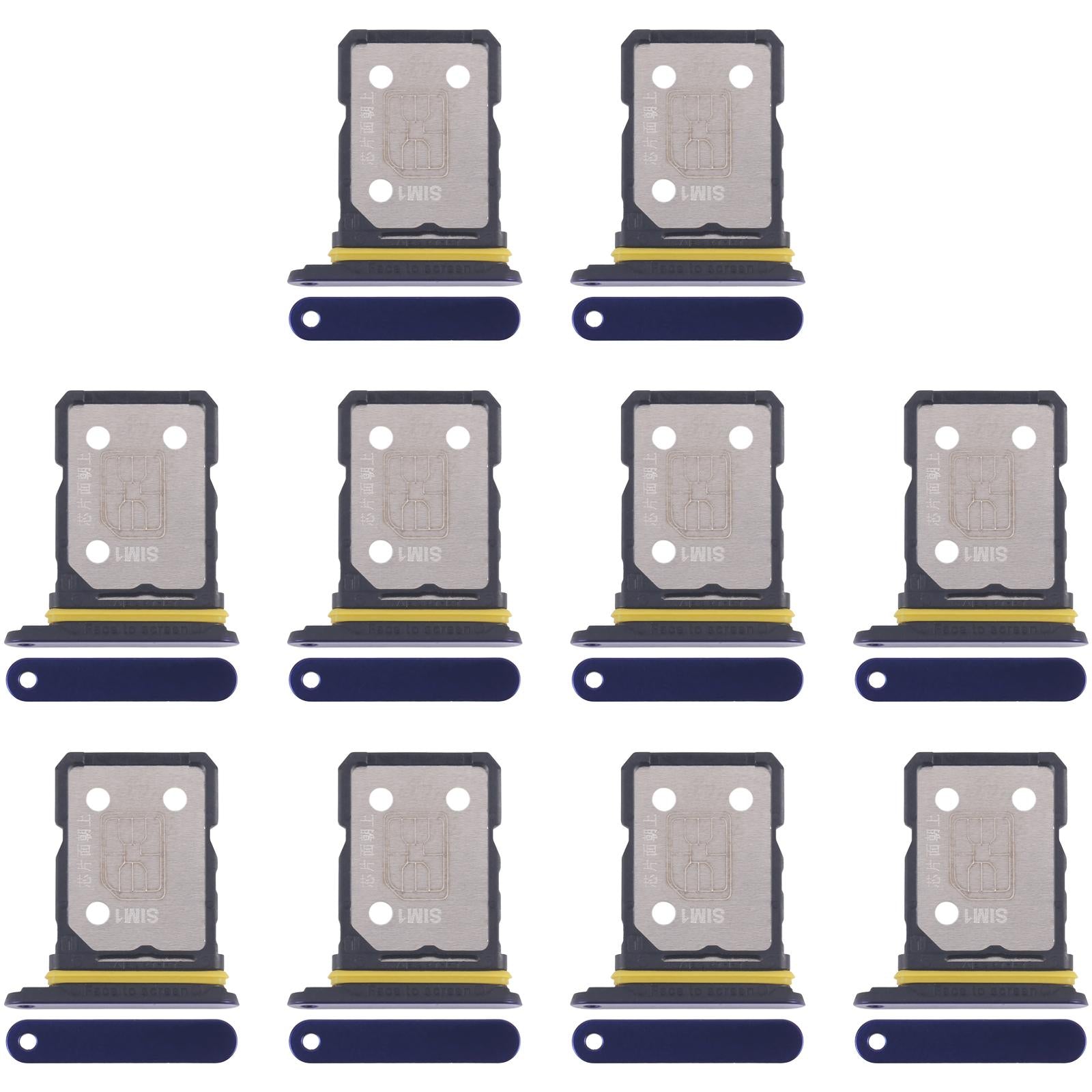 For Realme GT Neo 3 10pcs Original SIM Card Tray + SIM Card Tray (Blue)