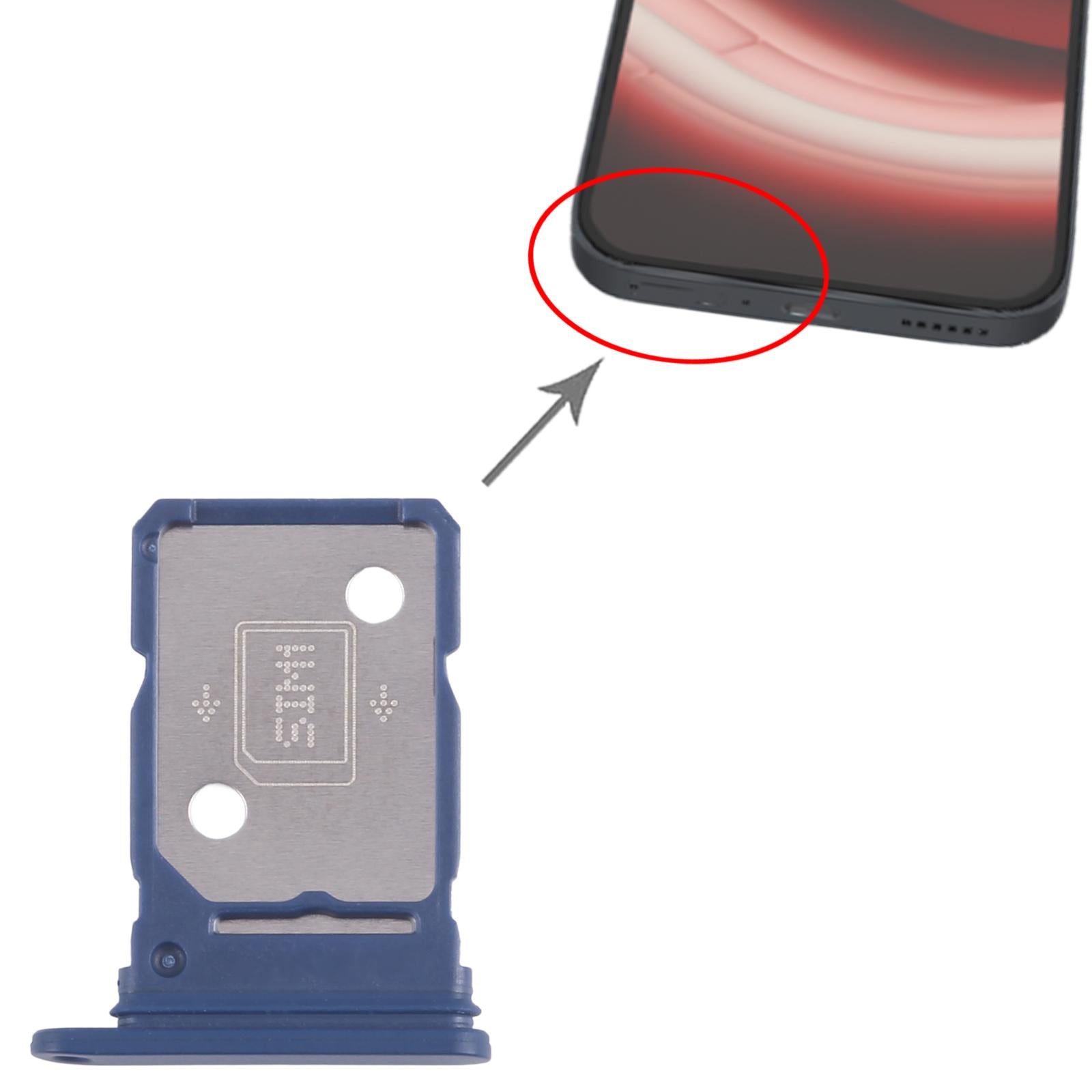 For Nothing Phone 2A SIM Card Tray + SIM Card Tray (Blue)