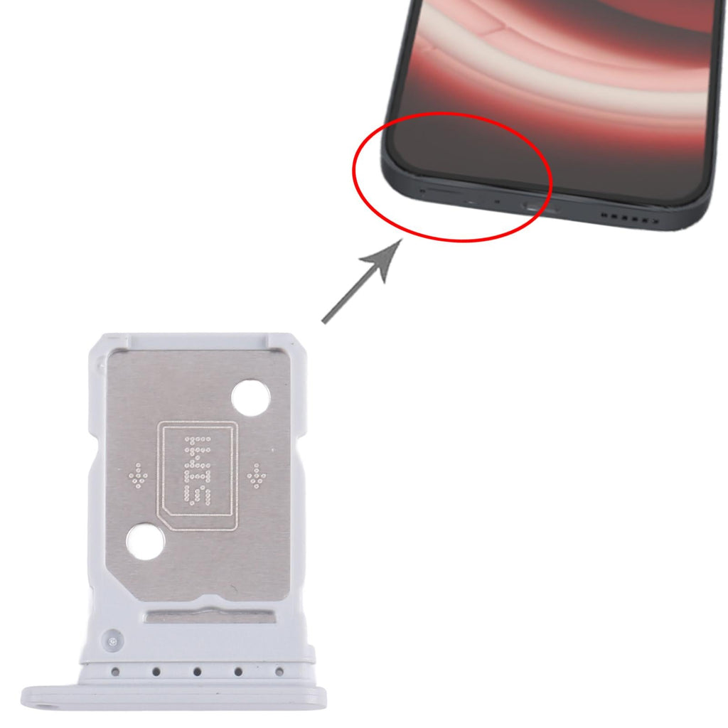 For Nothing Phone 2A SIM Card Tray + SIM Card Tray (Silver)